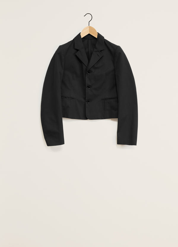 Single Breasted Short Jacket Black
