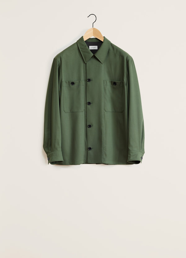 Soft Military Overshirt Smoky Green Shirt