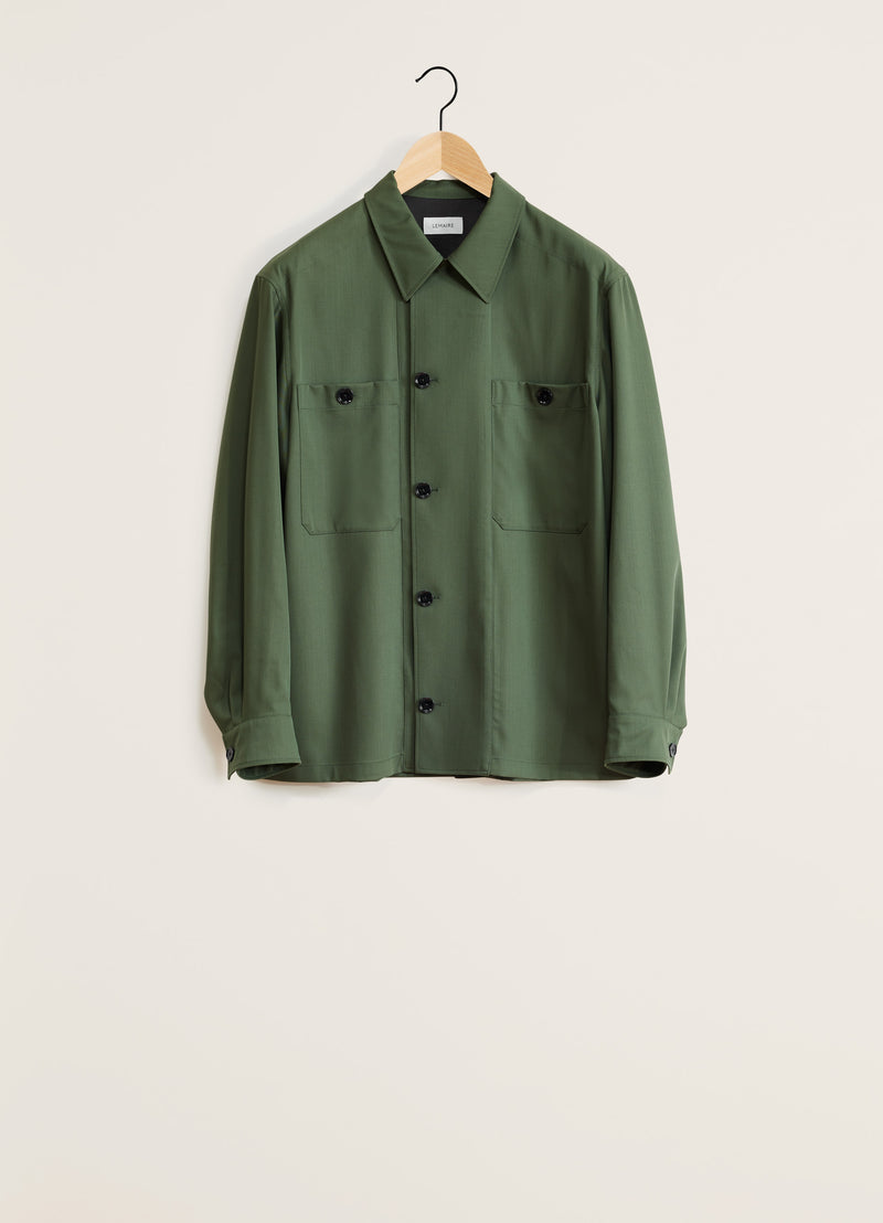 Soft Military Overshirt Smoky Green