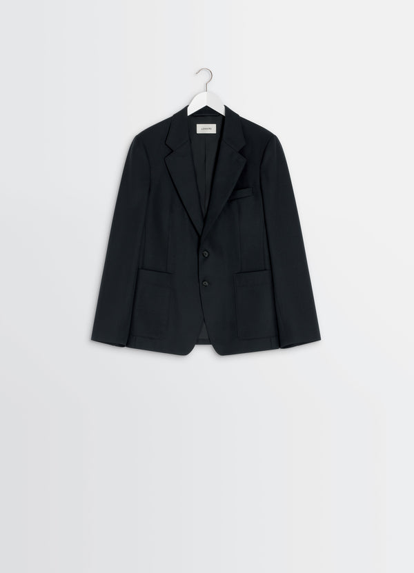 Tailored Single Breasted Jacket Marine Melange