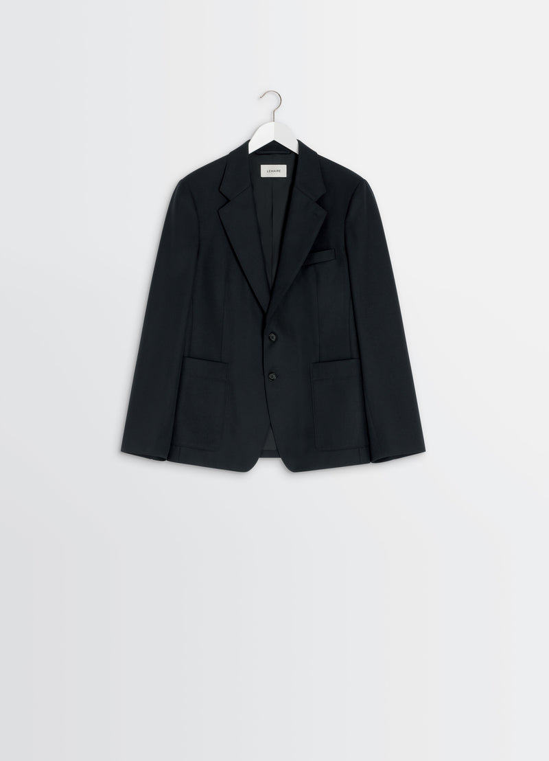 Tailored Single Breasted Jacket Marine Melange