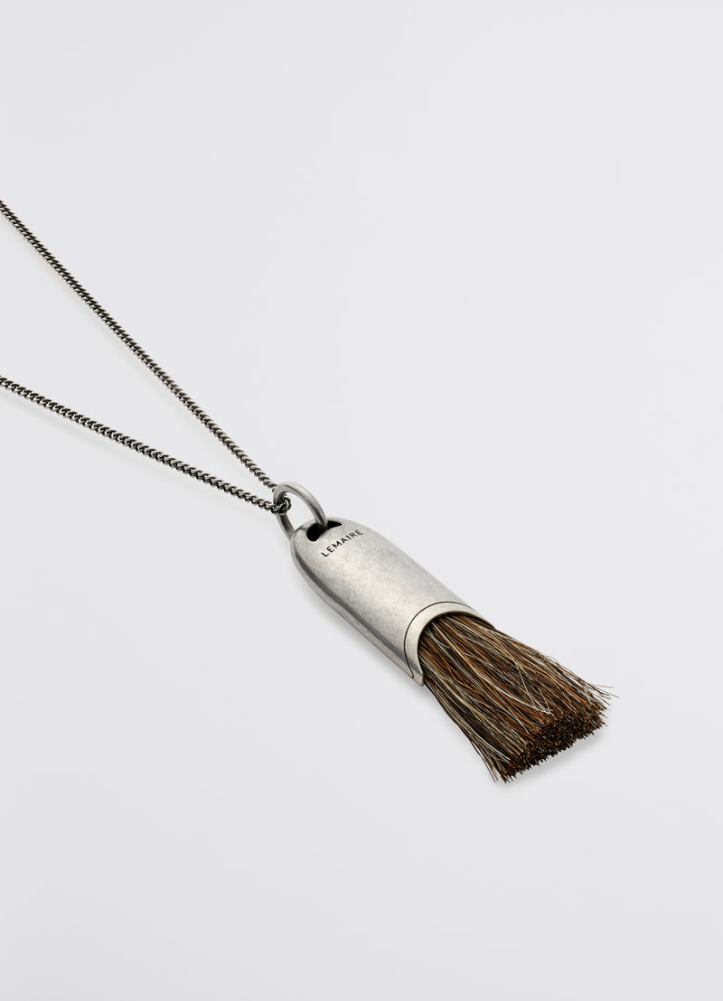 Personal Brush Necklace Silver Salt And Pepper