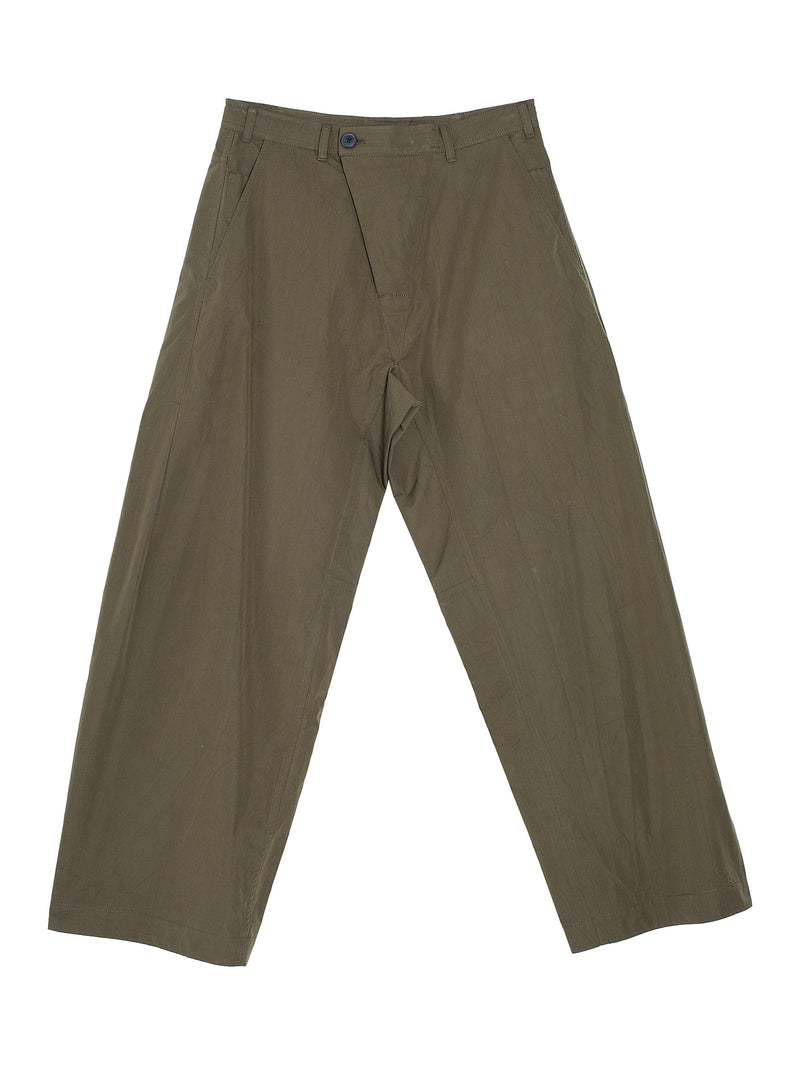 Trousers Nr.84 Cotton Silk Canvas Army Green