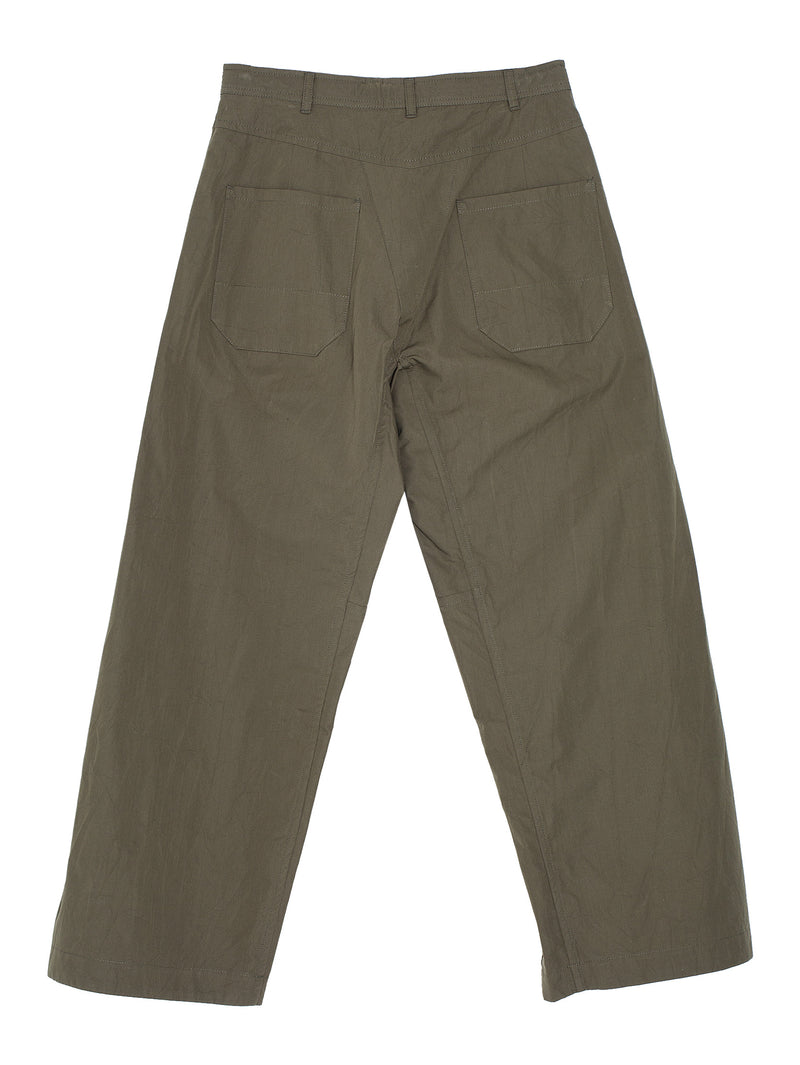 Trousers Nr.84 Cotton Silk Canvas Army Green