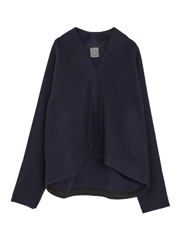 Sweat Nr65 Kimono Collar Woven Sweat With Jet Pockets Midnight