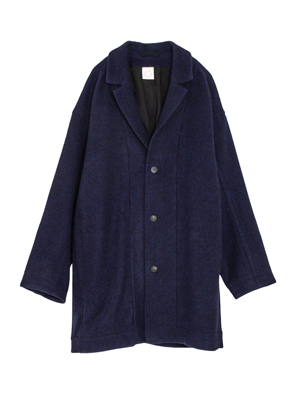 Coat Nr33 Blazer-Style Overcoat With Inseam Pockets Midnight