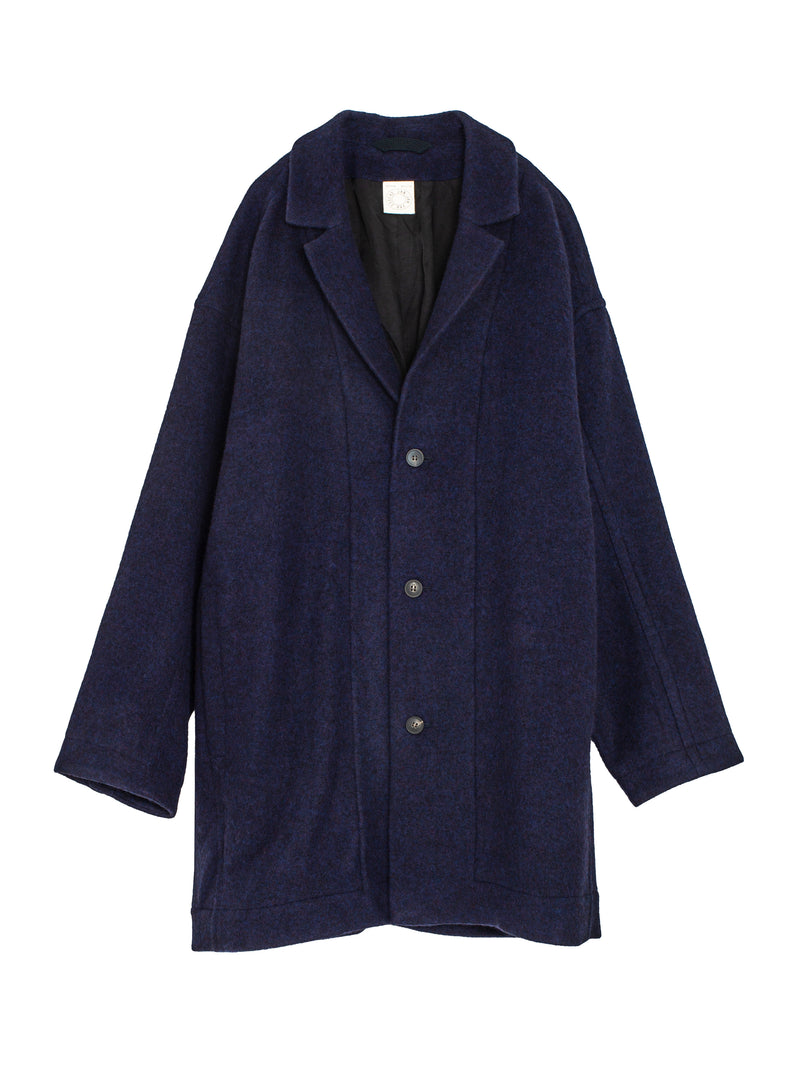 Coat Nr33 Blazer-Style Overcoat With Inseam Pockets Midnight