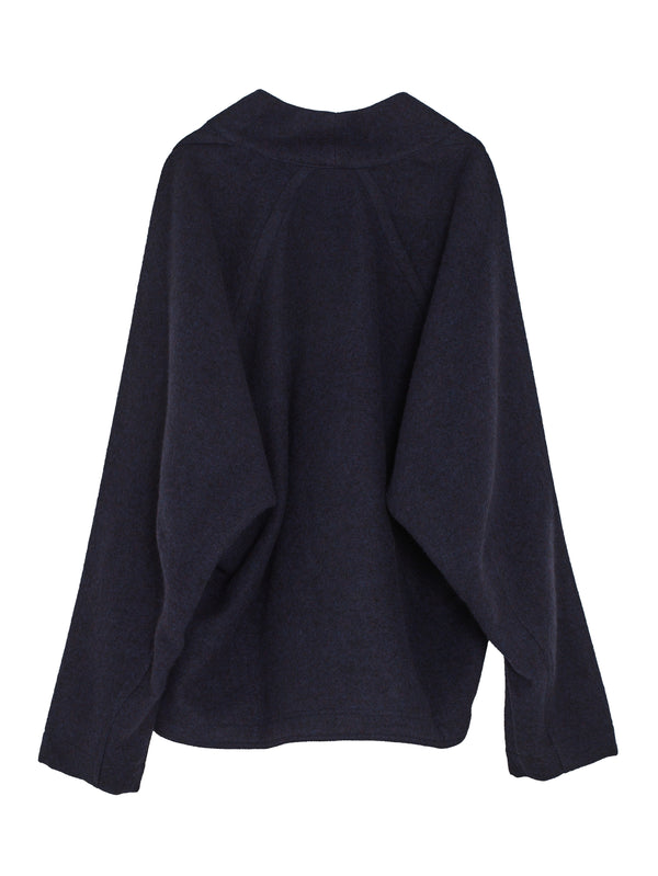 Sweat Nr65 Kimono Collar Woven Sweat With Jet Pockets Midnight