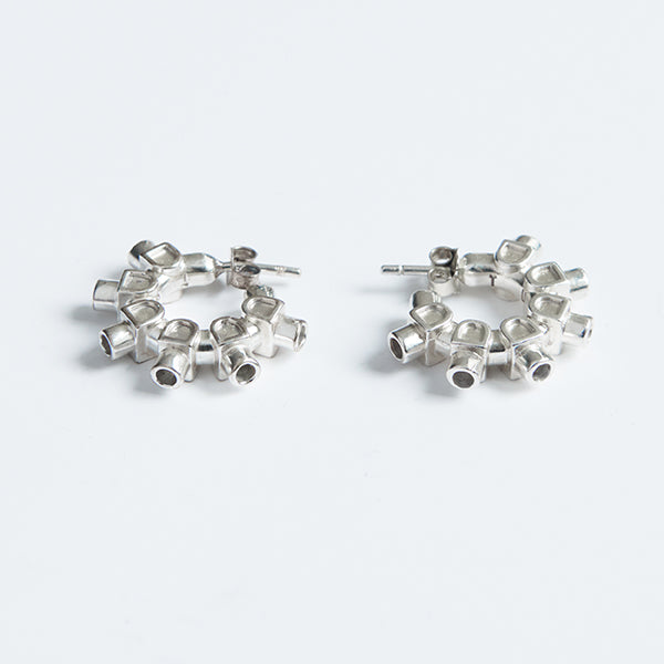 Luster Earrings Silver Industria - 01 Tundo