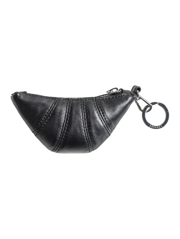 Mini Croissant Keyring Black