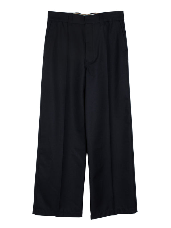 Straight Tailored Pants Marine Melange
