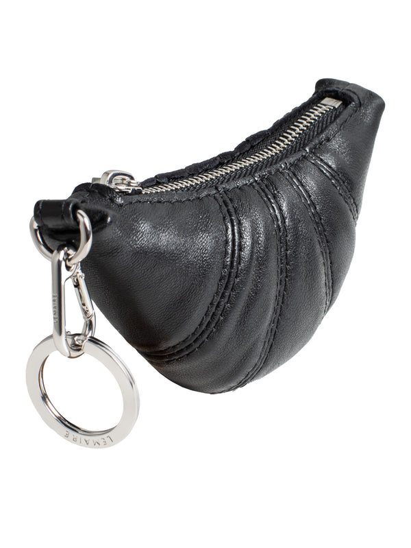 Mini Croissant Keyring Black