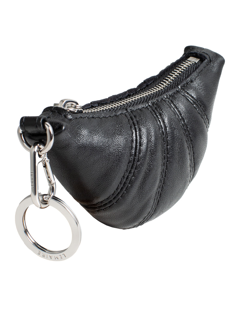 Mini Croissant Keyring Black
