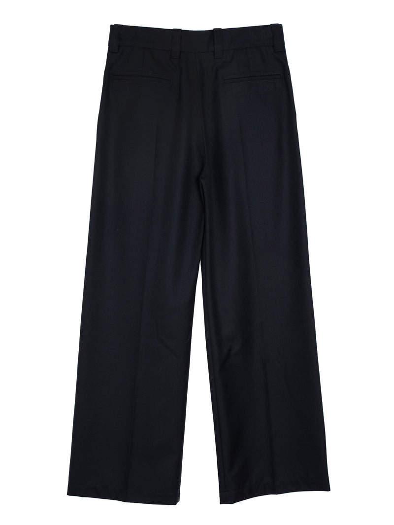 Straight Tailored Pants Marine Melange