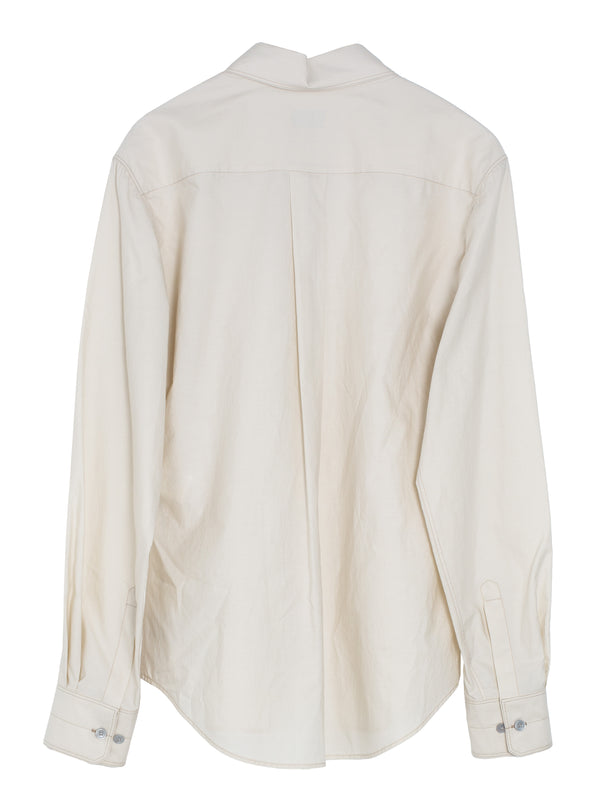 Pointed Collar Shirt Light Cream