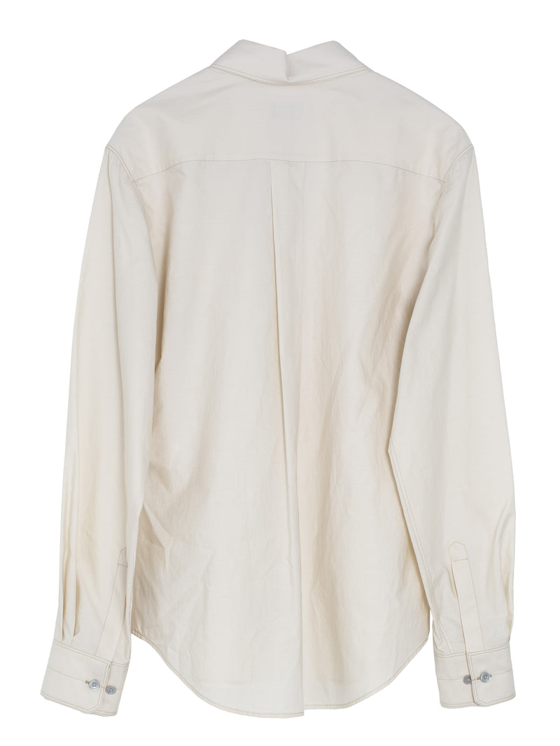 Pointed Collar Shirt Light Cream