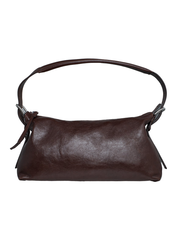 Belted Baguette Bag Dark Chocolate