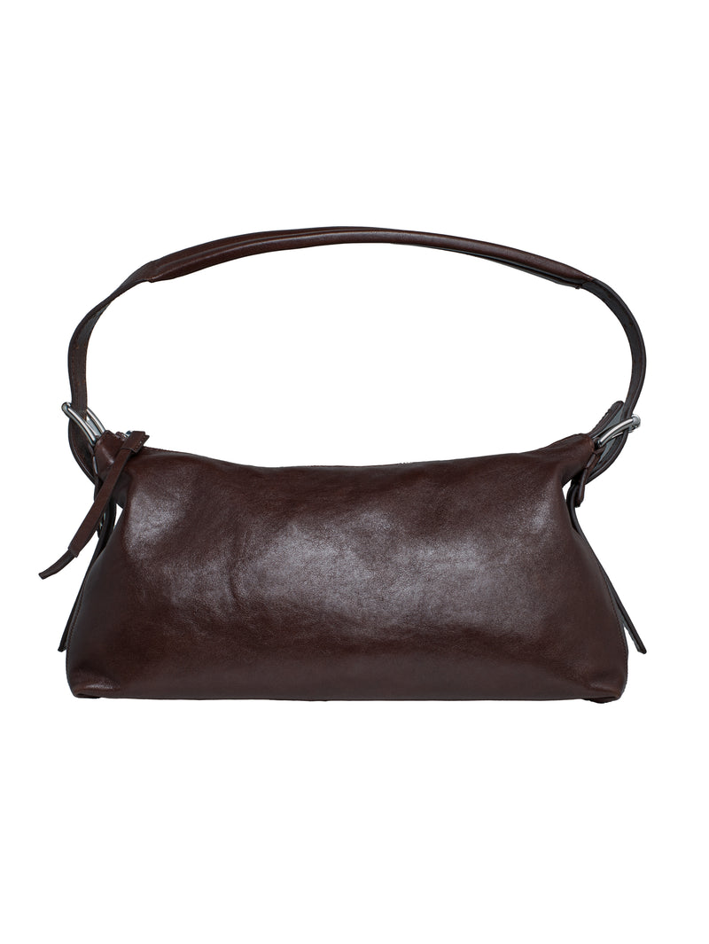Belted Baguette Bag Dark Chocolate