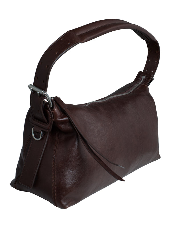 Belted Baguette Bag Dark Chocolate