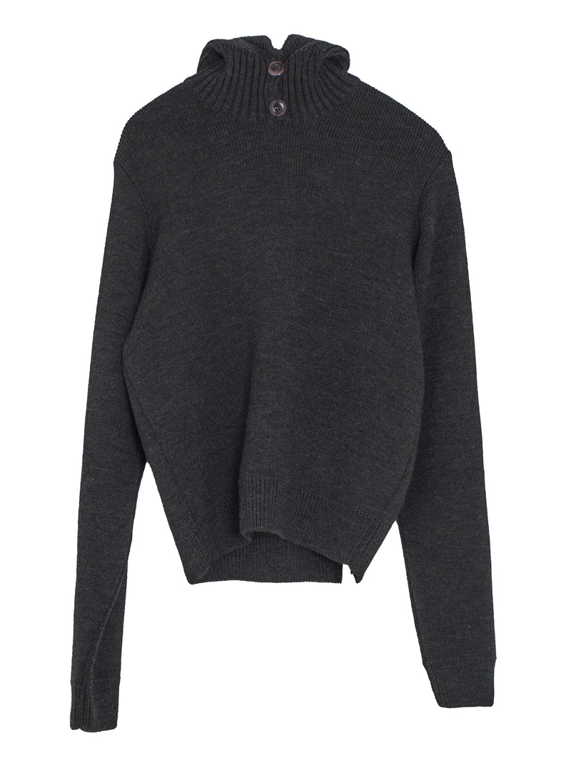 Sweater With Hood Dark Espresso
