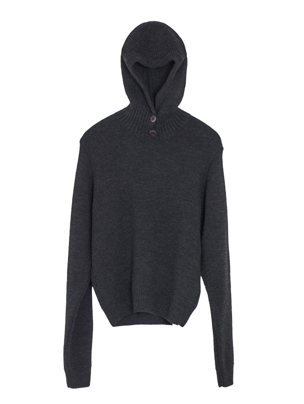 Sweater With Hood Dark Espresso