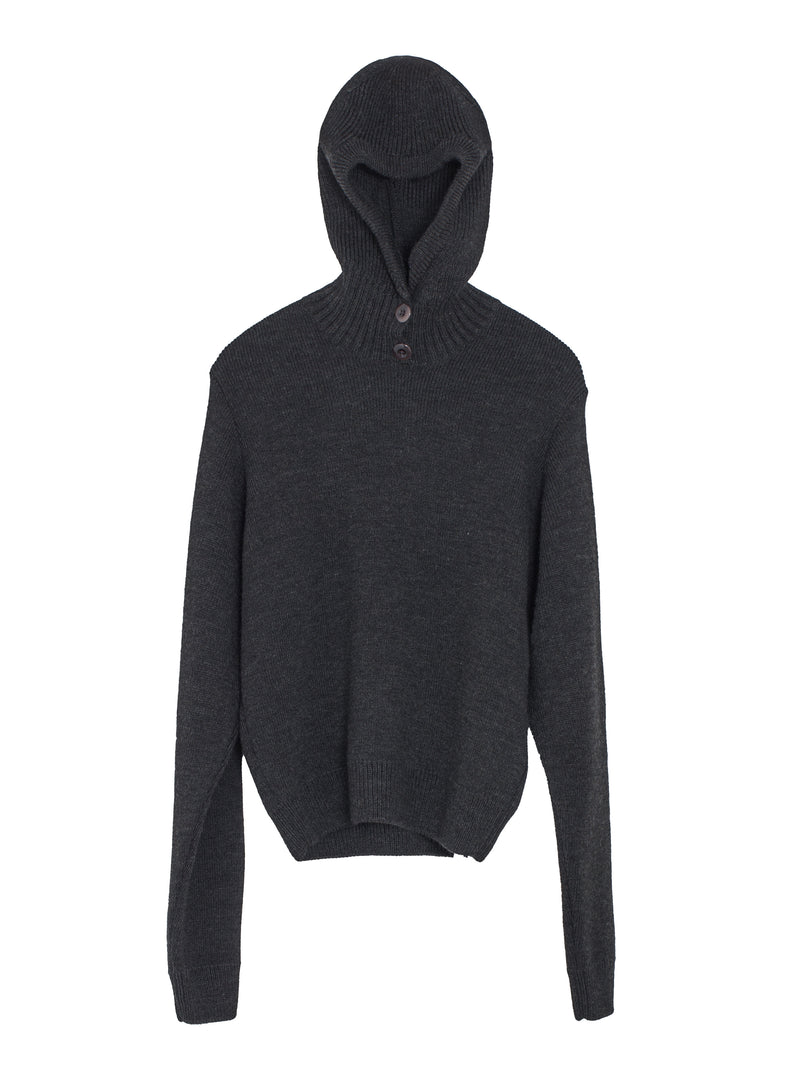 Sweater With Hood Dark Espresso