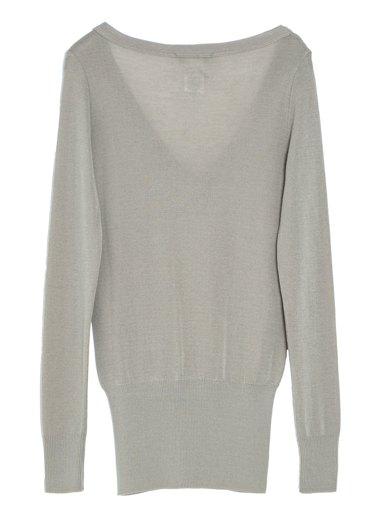 Seamless V-Neck Top Light Sage