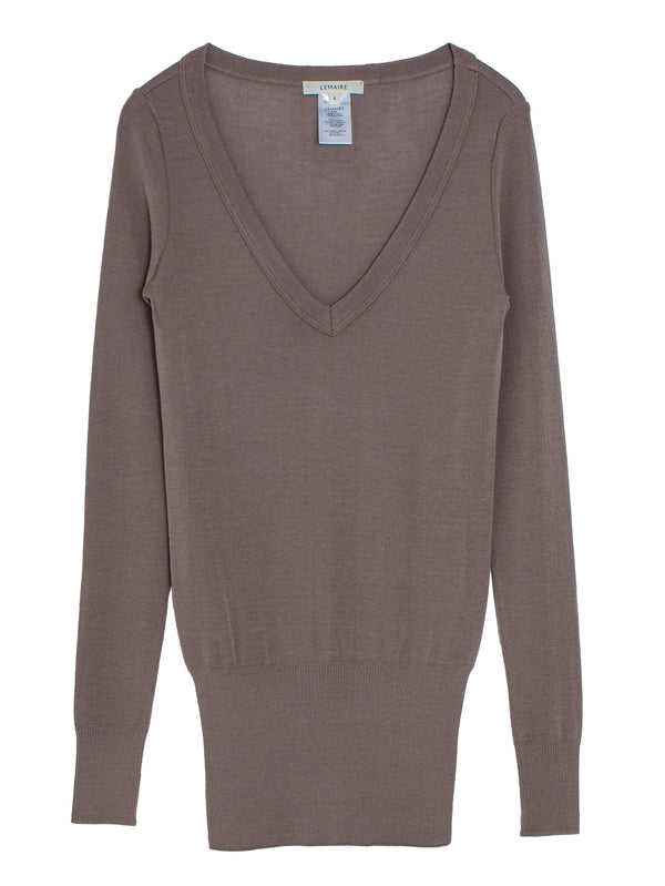 Seamless V-Neck Top Misty Mauve