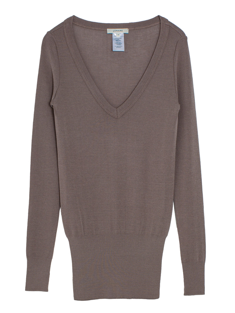 Seamless V-Neck Top Misty Mauve