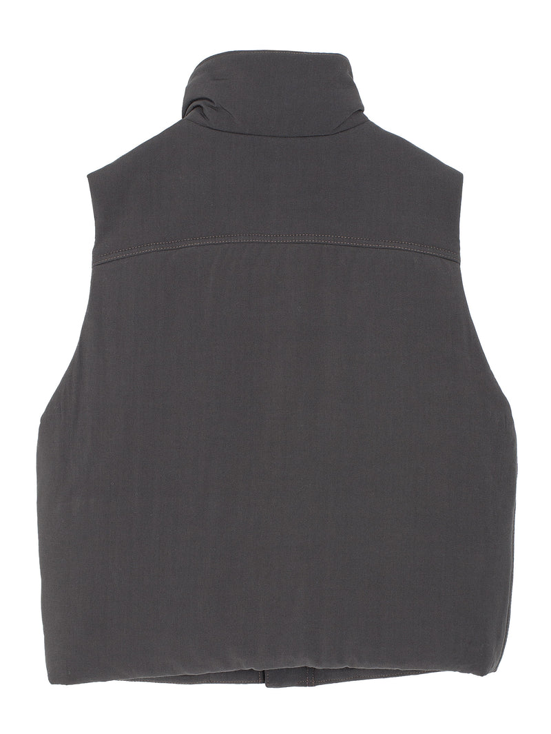 Wadded Gilet Dark Espresso