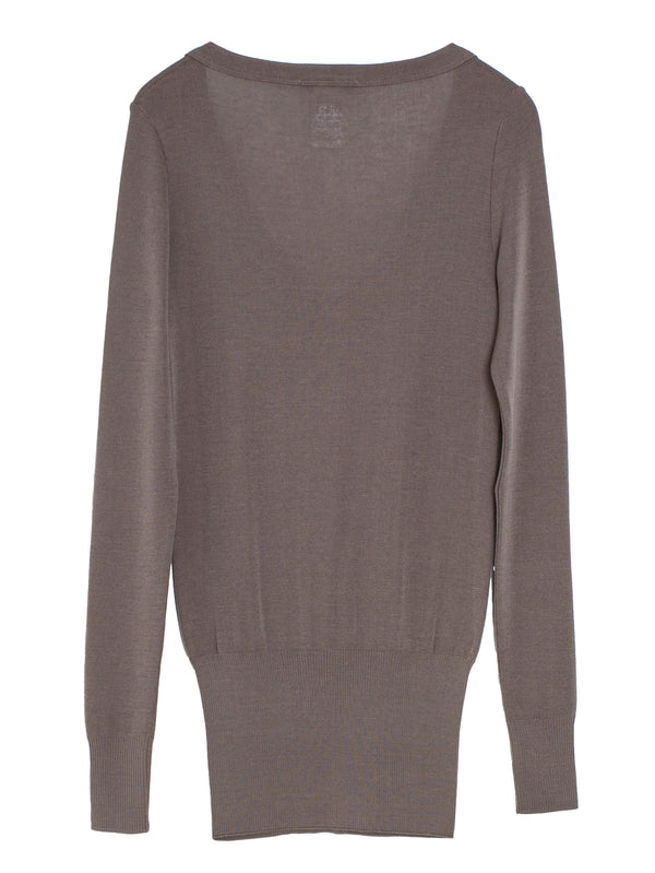 Seamless V-Neck Top Misty Mauve