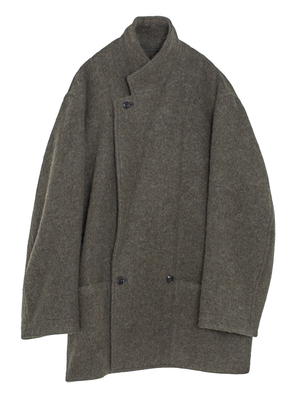 Felt Wool Jacket Dark Khaki