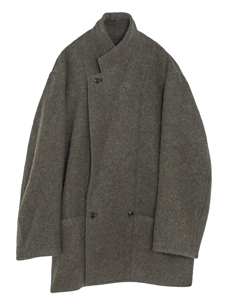Felt Wool Jacket Dark Khaki