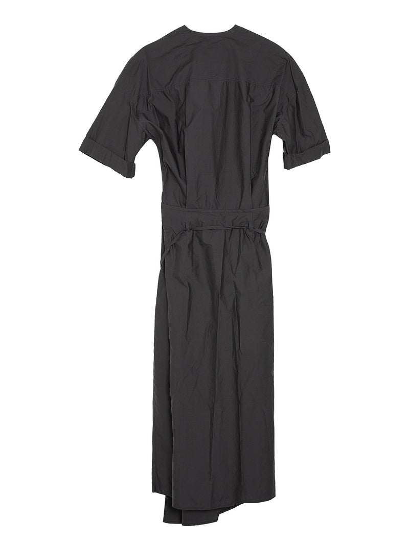 Short Sleeve Wrap Dress Black