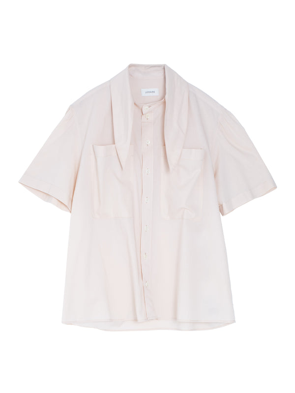 Short Sleeve Shirt With Foulard Dusty Rose