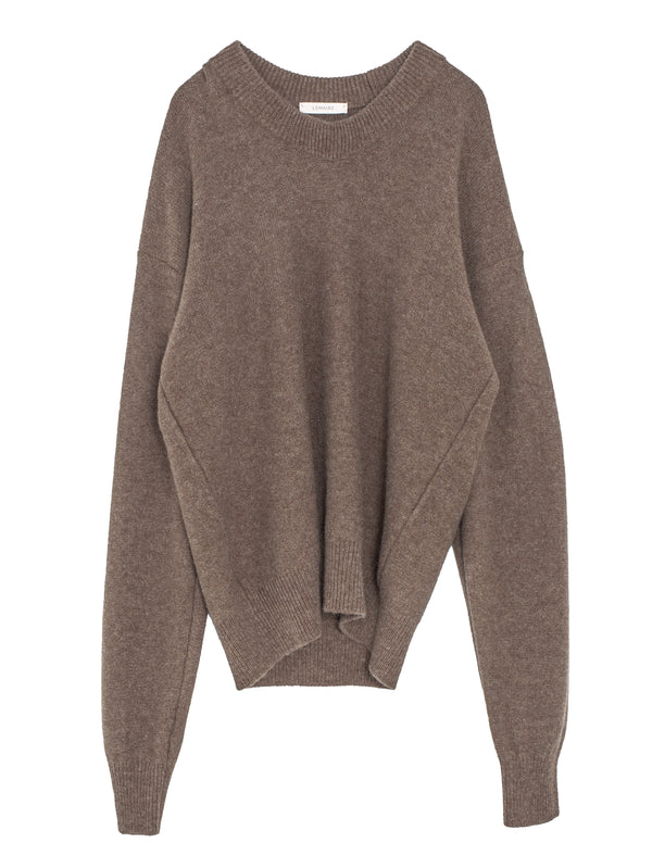 Boxy V-Neck Sweater Hazelnut Melange