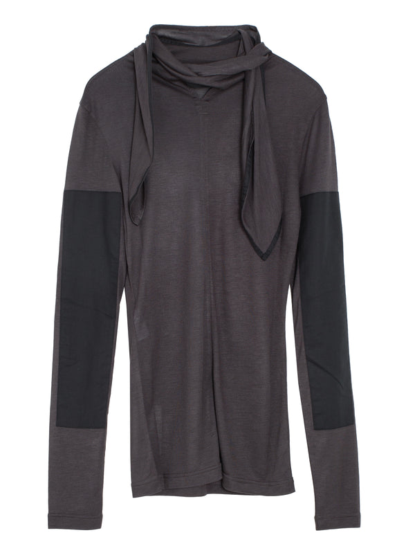 Foulard Top With Patchs Coal