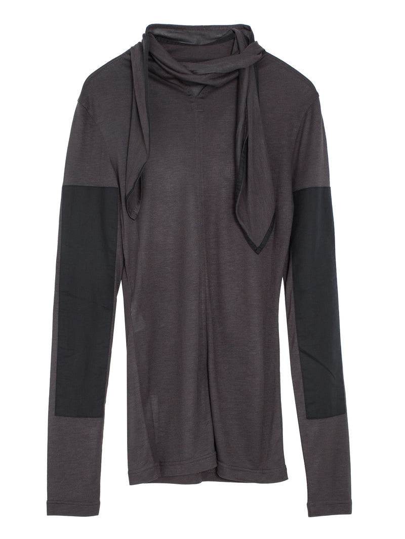 Foulard Top With Patchs Coal