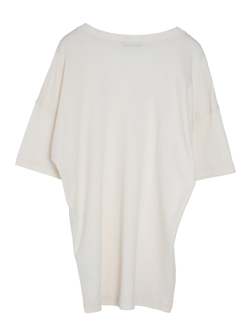 Rib T-Shirt Light Cream