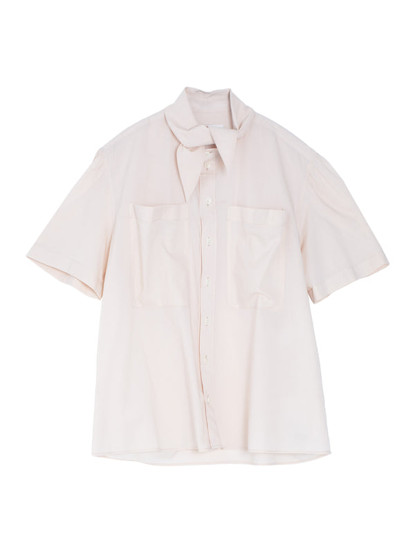 Short Sleeve Shirt With Foulard Dusty Rose