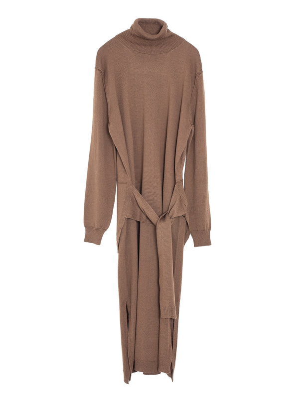 Trompe L'oeil Dress Hazelnut Brown