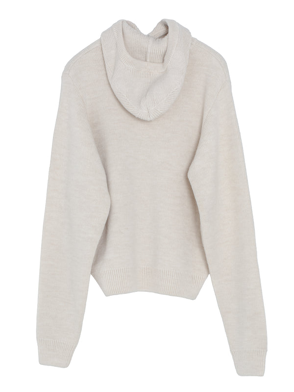 Sweater With Hood Light Cream