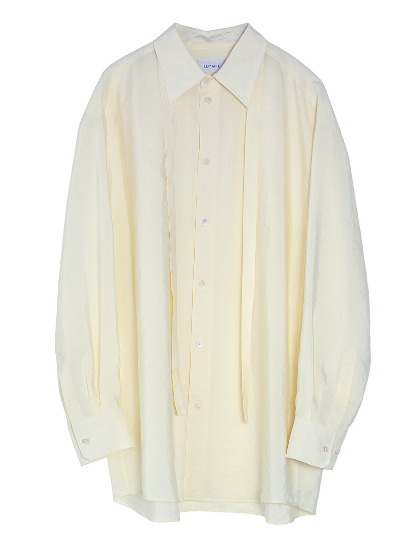 Long Shirt With Tie Dark Almond Milk