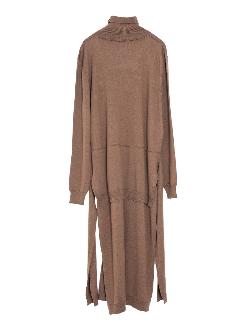 Trompe L'oeil Dress Hazelnut Brown