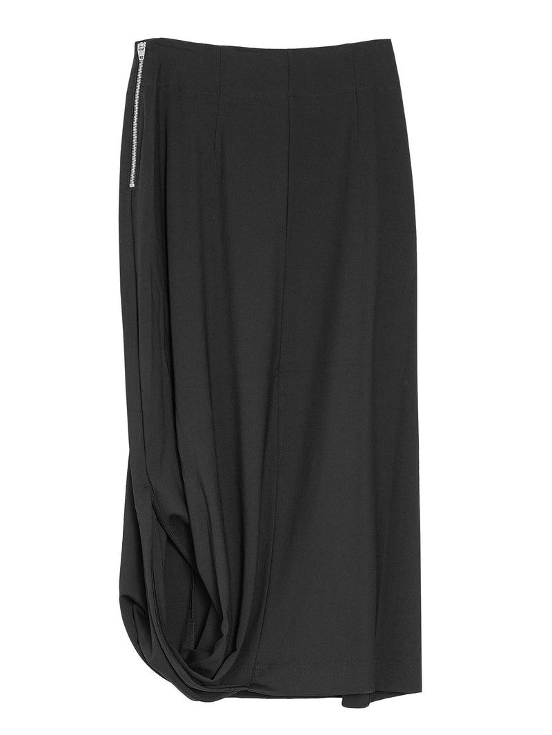 Twisted Hem Skirt Black