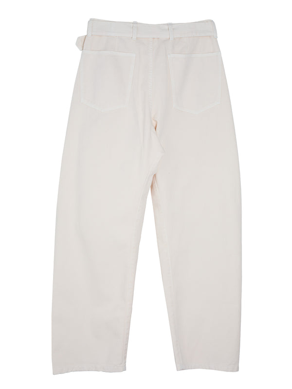 Twisted Belted Pants Snowy Off White