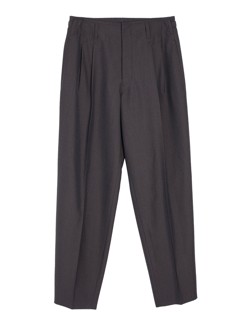 Pleated Pants Dark Espresso Melange