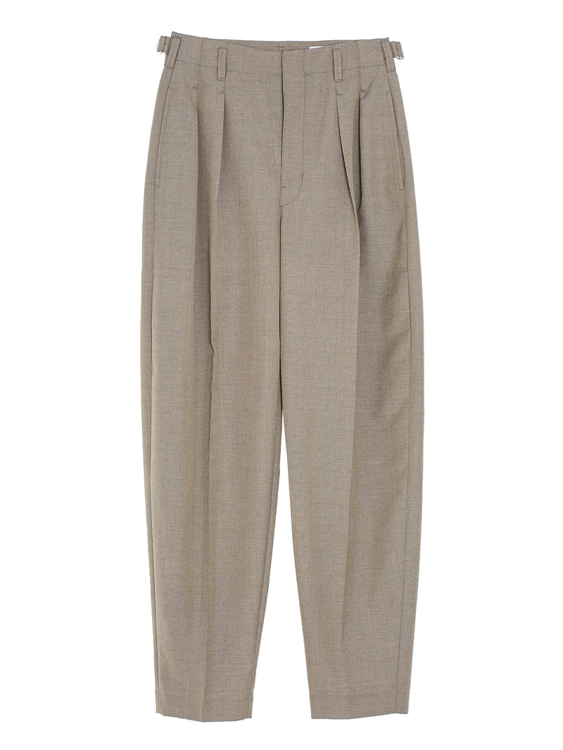 Lemaire Pleated Tappered Pants Beige Grey