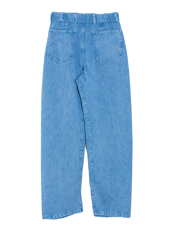 Twisted Belted Pants Denim Snow Blue