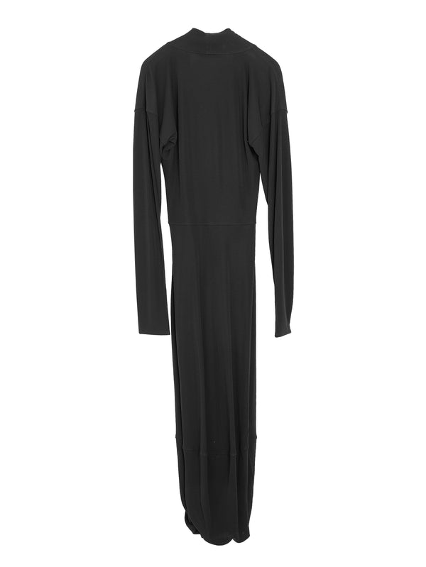 V-Neck Dress Black